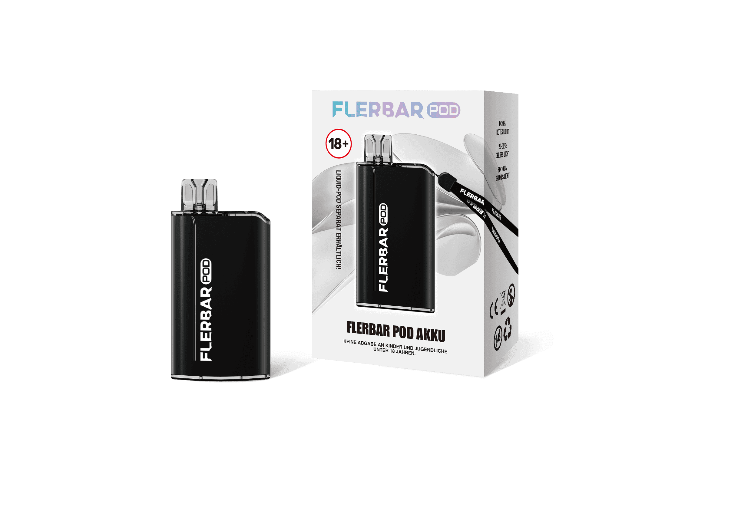 Flerbar Pod Akkuträger Schwarz - EdenVape24